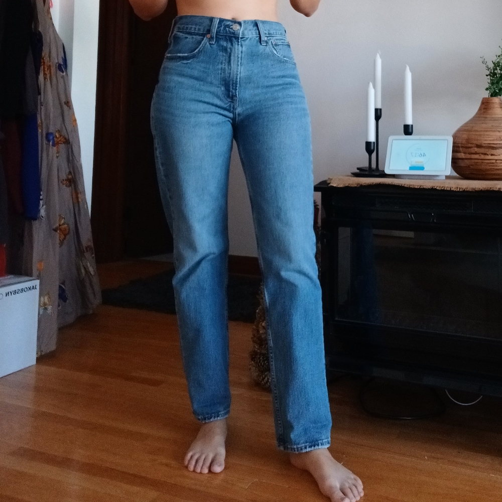 ⛔️Sold⛔️🆕️GAP Sky High Straight Leg Jeans with Washwell, Size 28/6 - Picture 10 of 16